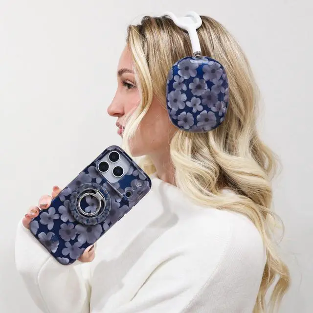 Alt view image 2 of 5 - VELVET CAVIAR Case Cover for AirPods Max 2 & 1 - Cute Protective Headphone Accesssories (Midnight Blossom)
