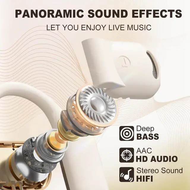Alt view image 4 of 5 - FOSA Language Translation Earbuds, 144 Languages Translator Earbuds, Real Time Earbud Translator 3 in 1 Two Way and APP (Skin Color)