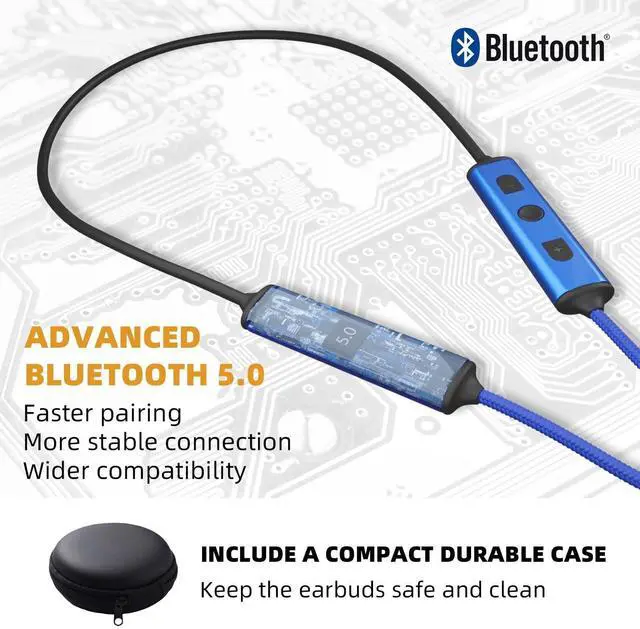 Alt view image 3 of 5 - Ear Plugs Bluetooth Headphones for Work, Neckband Wireless Earbuds with 20 Hour Battery, Noise Reduction Isolating in-Ear Earplug Earphones with Mic and Controls, for Industrial Safety Construc