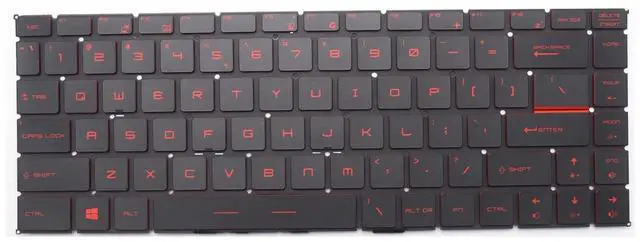 Main image of New Keyboard for MSI GF63 8RC GF63 8RD GF63 Thin 9SC 10UC 11UD MS-16R1 MS-16R4 GF65 Thin 9SD 9SE 10SD 10SE MS-16W1 MS-16W2 with Red Backlit US