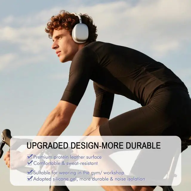 Alt view image 5 of 5 - Ear Cushions Replacement for Apple AirPods Max - Upgraded Ear Cups for Air Pods Max Headphones, GVOEARS Earpads Covers Sweatproof (Starlight)