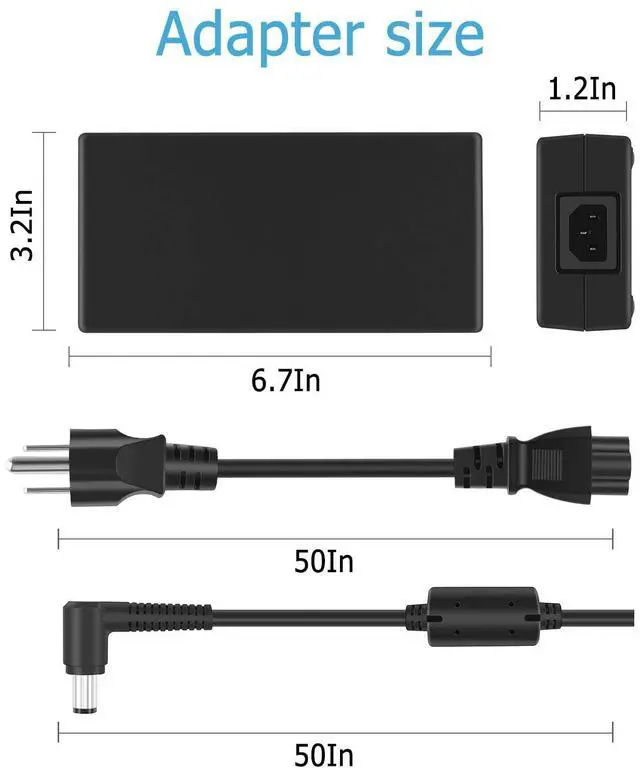Alt view image 3 of 5 - 19.5V 11.8A 230W AC Charger Adapter Replacement for Intel NUC KIT NUC8i7hnkqc NUC8i7hnk NUC8i7hvkva NUC8i7HVK NUC9i7FNH NUC9i5FNH NUC9i3FNH NUC9i9QNX NUC9i7QNX NUC9i5QNX