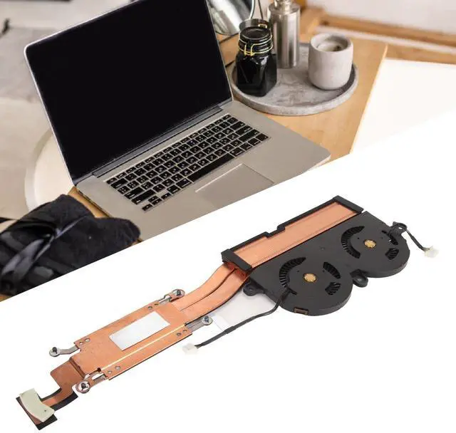 Alt view image 5 of 5 - CPU Cooler Replacement for Laptop XPS13 9305 0V7PMV V7PMV, CPU Air Cooler 4 Pin Power Connector CPU Cooling Fan