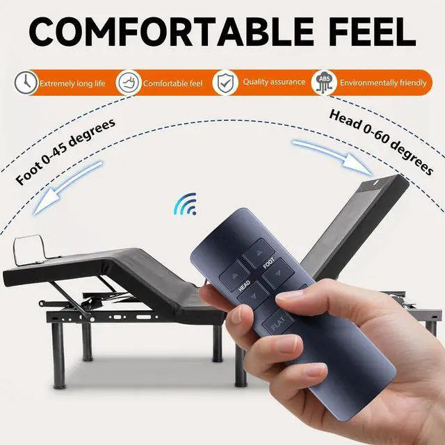Alt view image 2 of 5 - MOVHEIYL Replacement Remote Control for OKIN Refined Serta Motion Essentials III/iSeries Beautyrest TEMPUR-Pedic Base Adjustable BedBlack