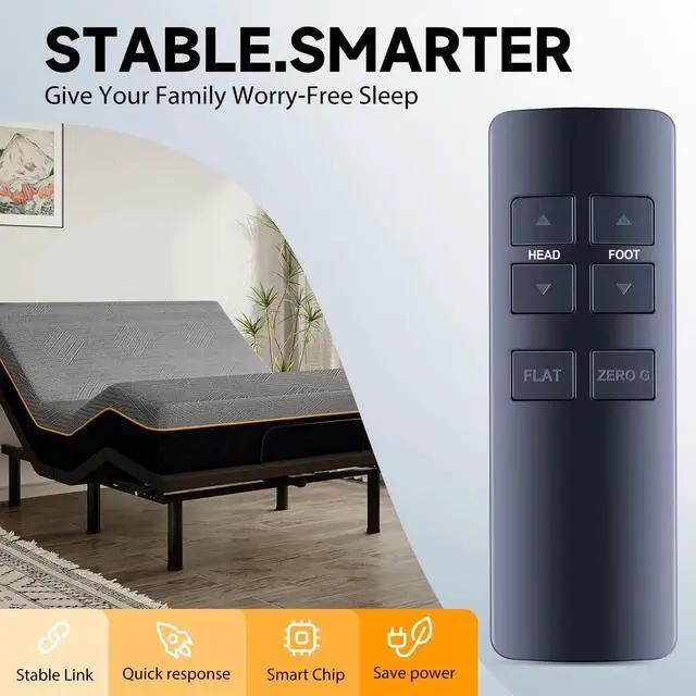 Alt view image 3 of 5 - MOVHEIYL Replacement Remote Control for OKIN Refined Serta Motion Essentials III/iSeries Beautyrest TEMPUR-Pedic Base Adjustable BedBlack