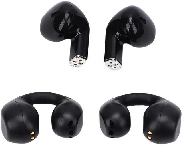 Alt view image 2 of 5 - Tangxi 2-in-1 Clip on Open Ear Headphones Wireless Earbuds, Bluetooth 5.3 Couple Earbuds with Clear HiFi Sound, Noise Reduction, IPX5 Water Proof, 140H Playtime (Black)