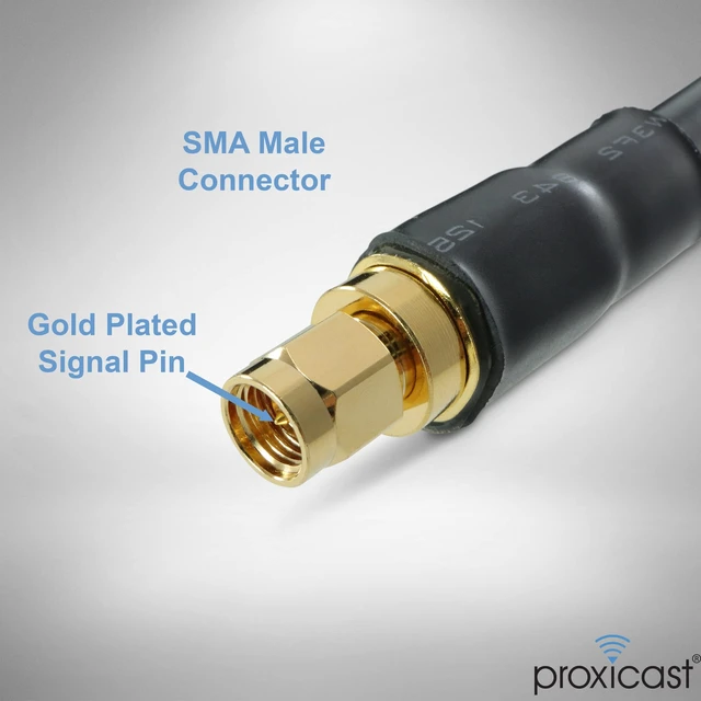 Alt view image 3 of 5 - Proxicast 15 ft SMA Male to SMA Female 50 Ohm Low-Loss CFD400 Coax Cable