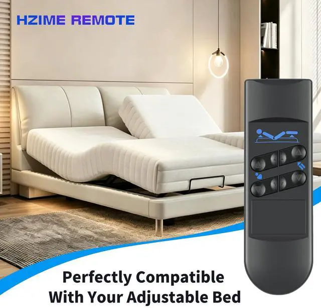 Alt view image 3 of 5 - HZIME New Replacement Bed Motor Hand Remote Control Compatible for Okimat II6 Button 5 Pin Remote for Okin Refined Hospital Beds