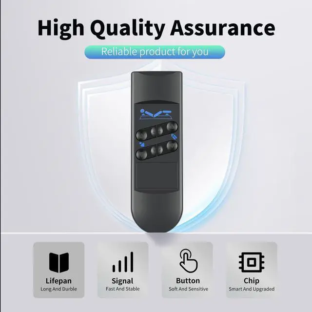 Alt view image 4 of 5 - HZIME New Replacement Bed Motor Hand Remote Control Compatible for Okimat II6 Button 5 Pin Remote for Okin Refined Hospital Beds