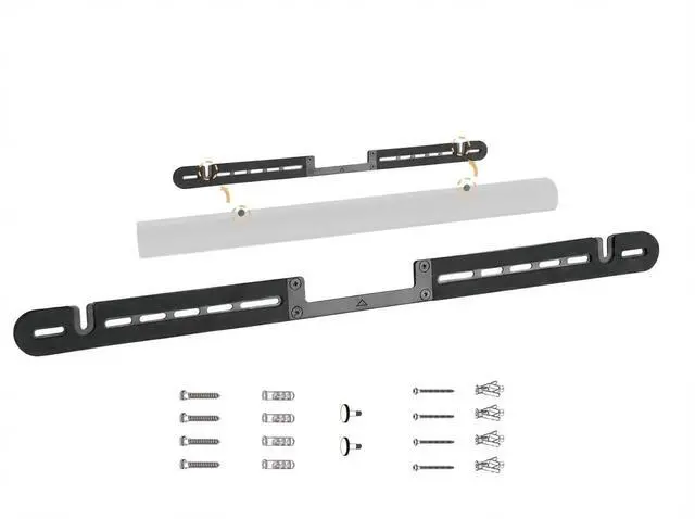 Main image of ynVISION.DESIGN Soundbar Wall Mount compatible with Sonos Arc Ultra and Sonos Arc - Includes All Hardware and Anchors for Drywall & Hard Surface- Vibration-Reducing Foam Pads - Flat Wall Mount - Black