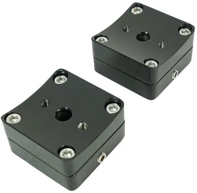 Main image of Rockville MAC360B (2) Marine-Grade Swivel Clamps for Wakeboard Towers or Surface Mounting, 360-Degree Rotation, Black Powder-Coated, Quick-Release, for Boat Audio Systems