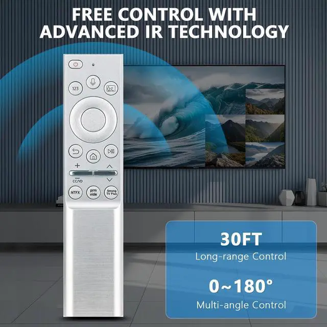 Alt view image 3 of 5 - Beyution BN59-01327A Voice Remote Control with MIC fit for Samsung Q950T Q900T Q800T Smart QLED TV 2020 Models QN65Q850TAF QN65Q900TSF QN65Q900TSFXZA QN75Q900TSFXZA QN85Q900TSFXZA QN85Q950TSFXZA