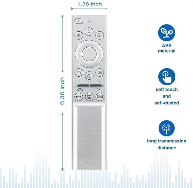 Alt view image 5 of 5 - Beyution BN59-01327A Voice Remote Control with MIC fit for Samsung Q950T Q900T Q800T Smart QLED TV 2020 Models QN65Q850TAF QN65Q900TSF QN65Q900TSFXZA QN75Q900TSFXZA QN85Q900TSFXZA QN85Q950TSFXZA