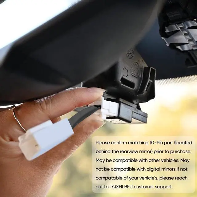 Alt view image 5 of 5 - TQXHLBFU Radar Detector Power Adapter DC3.5 Plug (10P Type E) for Select Mazda Vehicles.Compatible with Mazda 2017+ CX5, CX9 and More,with Frameless Mirror,Clean and Easy to Install