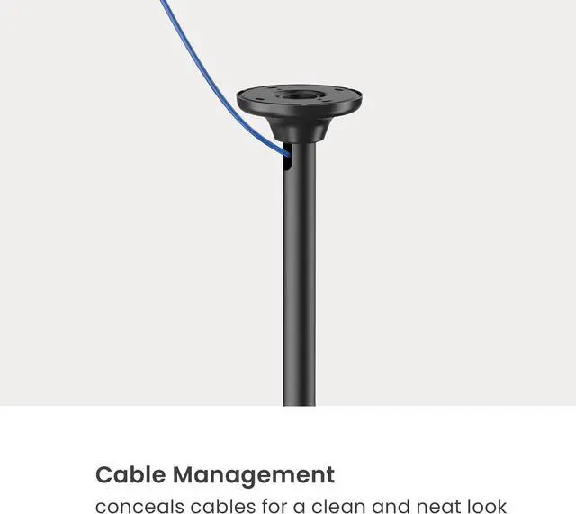 Alt view image 5 of 5 - Mount Plus CB-400 2x1 Side by Side Dual Screen Menu Board Ceiling Mount for Portrait Vertical View 37" to 60" TV ^^ Adjustable Height Pole ^^ Max Weight 88 Lbs Per Screen ^^ VESA Patterns Up to 400x60