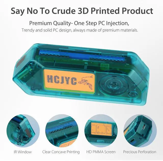 Alt view image 4 of 5 - HCJYC Transparent Hard Case for Flipper Zero (Glacier Blue)