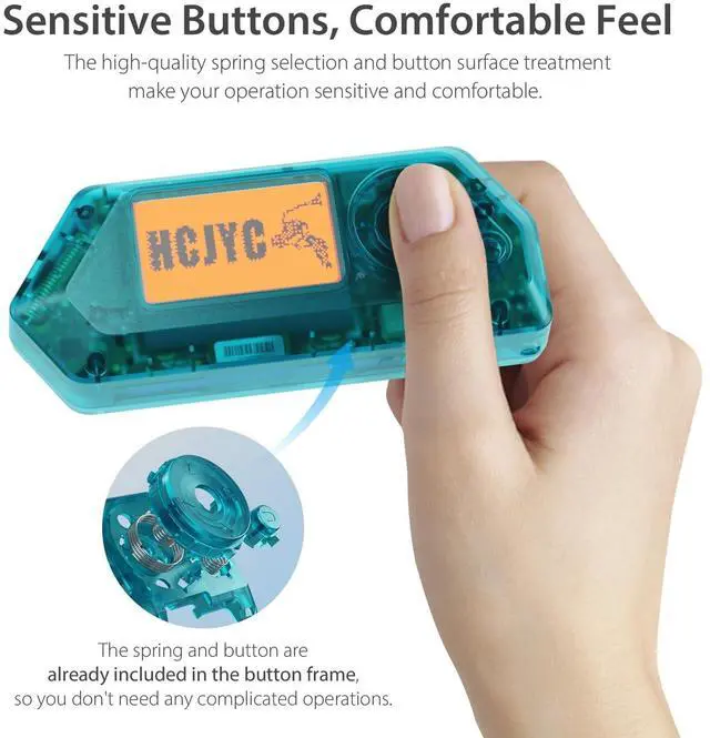 Alt view image 3 of 5 - HCJYC Transparent Hard Case for Flipper Zero (Glacier Blue)