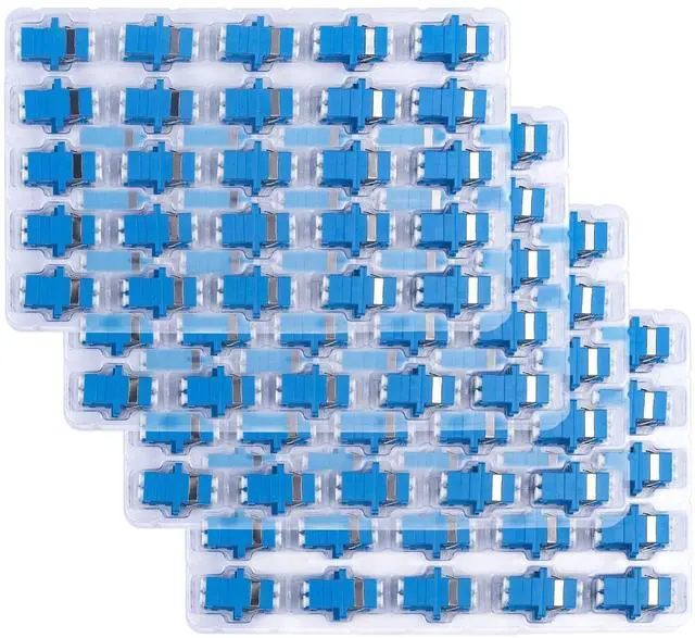Main image of Duogalia 200 Pack LC to LC Duplex Fiber Optic Coupler - LC Duplex Singlemode Fiber Optic Cable Connector Adapter