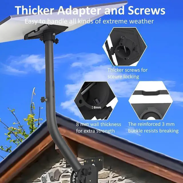 Alt view image 2 of 5 - Heavy-Duty Starlink Gen 3 Wall & Roof Mount Kit, Iron Grey