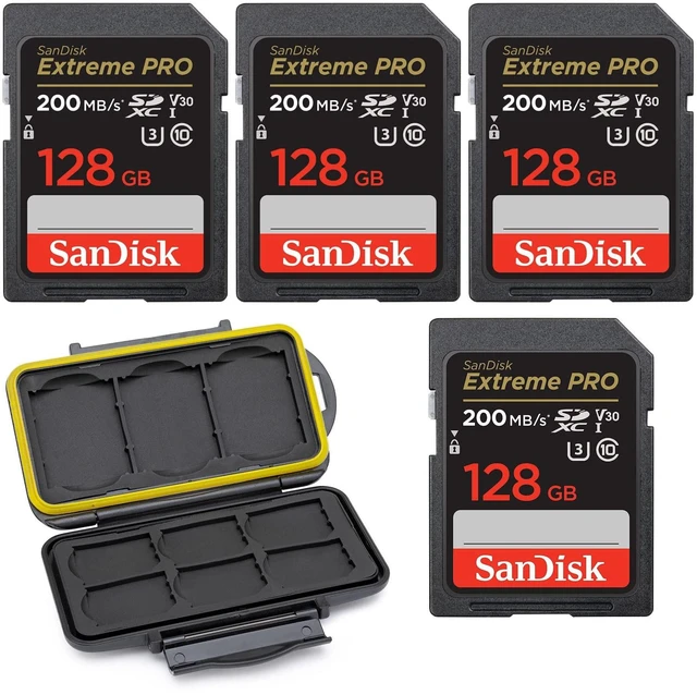 Main image of SanDisk 128GB SDXC Memory Card 4-Pack Bundle 200MB/