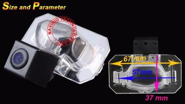 Alt view image 3 of 5 - HD Backup Camera for Car, Waterproof Rear-View License Plate Car Rear Reverse Parking Camera Replacement for Honda CRV Accord City FIT 2013 Odyssey Acura Civic 2007-2012