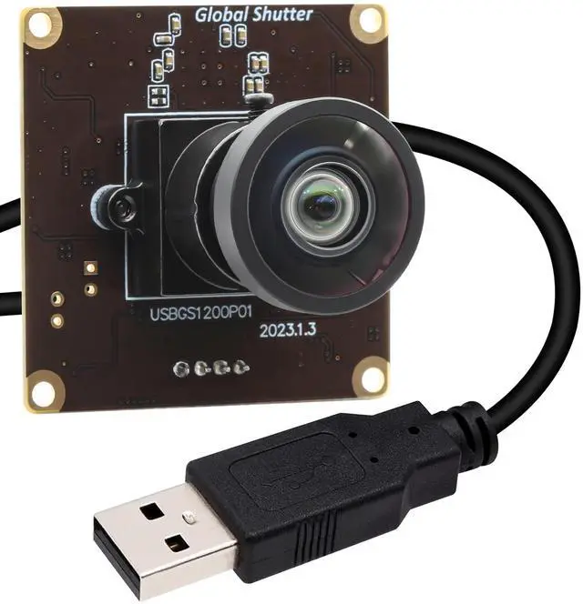 Main image of SVPRO 2MP Global Shutter USB Camera Board 90fps High Speed Webcam Module with Distortion-Free 120 Degree Wide Angle Slow Motion Camera for Computer, Laptop, Android Device (1920x1200 AR0234 Sensor)