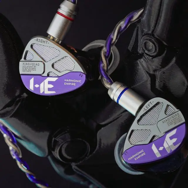 Alt view image 3 of 5 - syeindunce Tangzu Xiao Qiao 10mm Dynamic Driver IEMs, Harmonic Empire Semi-Open Back HiFi Earphones with Graphene Diaphragm & CNC Resin Shell (Purple, 3.5mm)