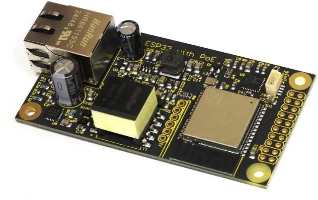 Alt view image 3 of 3 - Silicognition wESP32 - ESP32 with Isolated Ethernet and 13W IEEE 802.3at PoE, 16MB Flash, MicroPython, Arduino, ESP-IDF Compatible