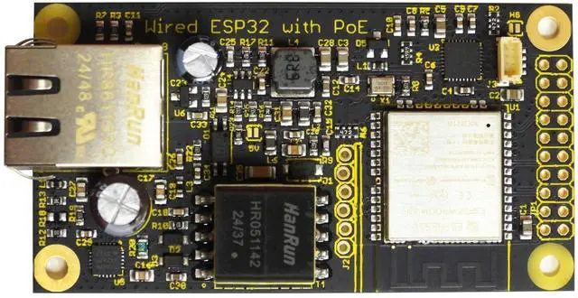 Alt view image 2 of 3 - Silicognition wESP32 - ESP32 with Isolated Ethernet and 13W IEEE 802.3at PoE, 16MB Flash, MicroPython, Arduino, ESP-IDF Compatible