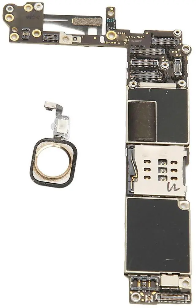 Alt view image 4 of 5 - Yctze Unlocked Logic Board with Touch ID Fingerprint, Cellphone Mainboard Replacement for 6, US Version, DIY Repair Accessories (#11)