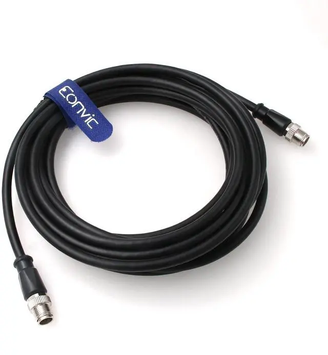 Alt view image 2 of 4 - Eonvic M12 Ethernet Cable X-Code 8 Pin Male to 8 Pin Male Cat6A High Flex Shielded Industrial Gigabit Networks Cable for Cognex in-Sight 9000 DataMan 470/580 (1M)