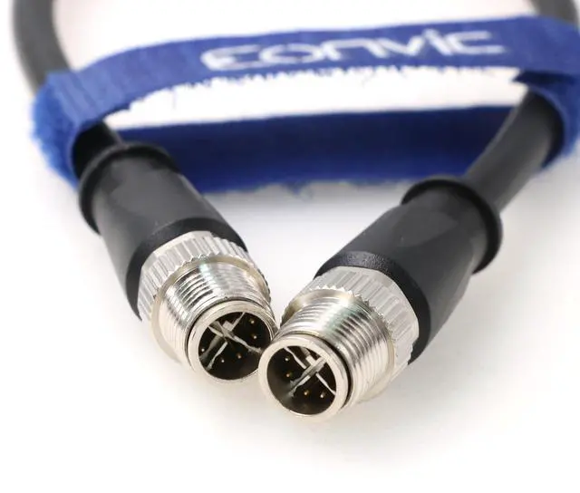 Alt view image 3 of 4 - Eonvic M12 Ethernet Cable X-Code 8 Pin Male to 8 Pin Male Cat6A High Flex Shielded Industrial Gigabit Networks Cable for Cognex in-Sight 9000 DataMan 470/580 (1M)