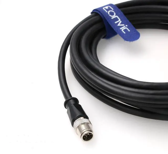 Alt view image 4 of 4 - Eonvic M12 Ethernet Cable X-Code 8 Pin Male to 8 Pin Male Cat6A High Flex Shielded Industrial Gigabit Networks Cable for Cognex in-Sight 9000 DataMan 470/580 (1M)