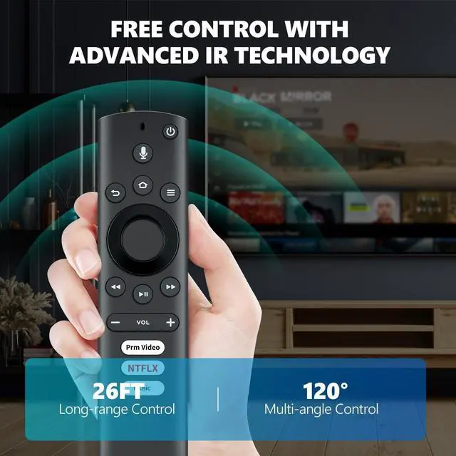 Alt view image 5 of 5 - PZL G0V0Q7 Replacement Voice Remote Control Compatible with Element TV, for Westinghouse TV EL4KAMZ4317 WA43UFT1001 43GSR4100KN WA65UFT1001 EL4KAMZ5017 EL4KAMZ5517 EL4KAMZ6517