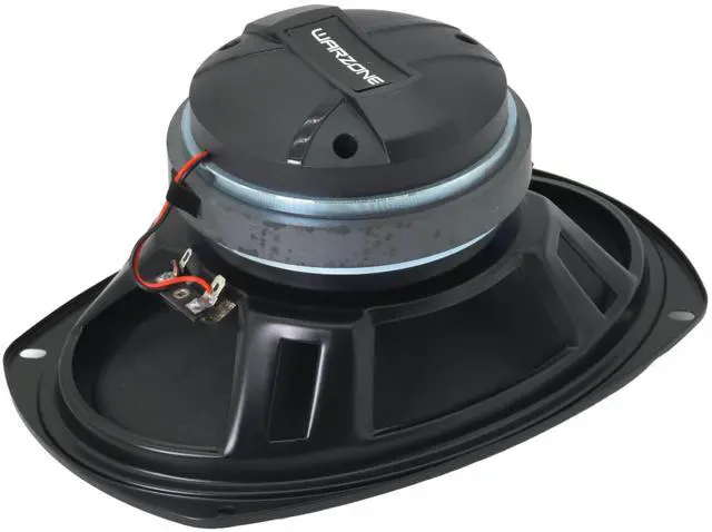 Alt view image 4 of 5 - Warzone WZ69Si 6x9-Inch Mid-Range + Driver Speaker, 1200W Max, 4 Ohms, 30oz Magnet, Black Steel Basket with Aluminum Dome Tweeter for Car Audio (Single)