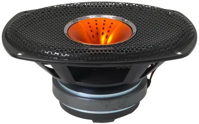 Alt view image 5 of 5 - Warzone WZ69Si 6x9-Inch Mid-Range + Driver Speaker, 1200W Max, 4 Ohms, 30oz Magnet, Black Steel Basket with Aluminum Dome Tweeter for Car Audio (Single)