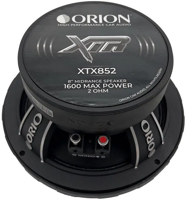 Alt view image 5 of 5 - Orion XTR XTX852 High Efficiency 8 Mid-Range Bullet Loudspeakers, 1600W Max Power, 400W RMS, 2 Ohm, 2 Voice Coil - Pro Car Audio Stereo, Midrange Speakers (Pair)
