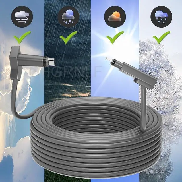 Alt view image 4 of 5 - CHGRNLF Gen 2 Cable for Starlink 300FT/91M, Replacement Cable for Star Link V2 Standard Actuated Kit Waterproof Grey