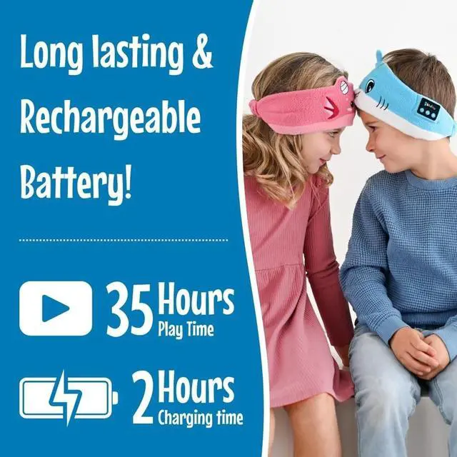 Alt view image 4 of 5 - Bandou - Original Toddler & Kids Headphones - Bluetooth Wireless & Wired Headband - Comfortable Fit - Safe Volume Limited - Adjustable for Travel, Learning, and Sleep (Sparkle The Unicorn)