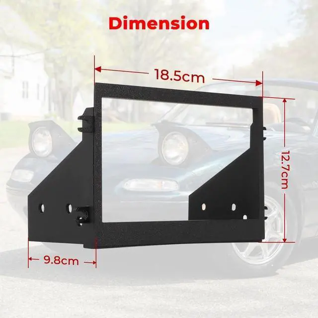 Alt view image 5 of 5 - WIKIBB for Mazda Miata NA Double Din Head Unit Bezel, 2DIN Frame, Fits 7" Atoto Radio