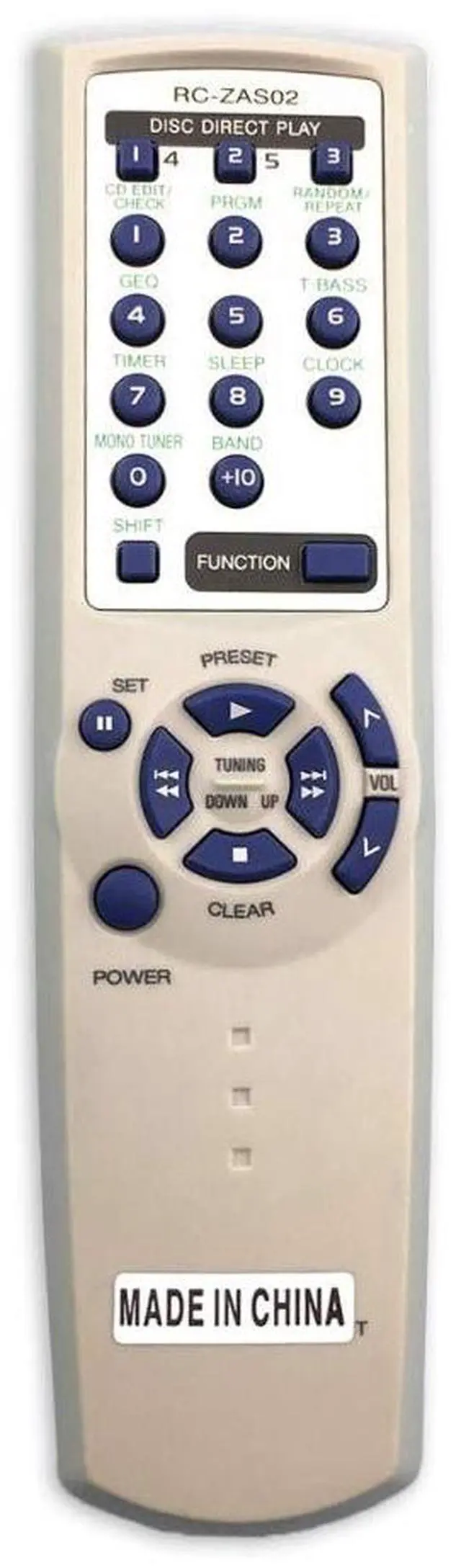Main image of Bestol 1PCS remote control suitable for AIWA tv AV SYSTEM Audio power amplifier RC-ZAS02 CONTROLLER DVD PLAYER