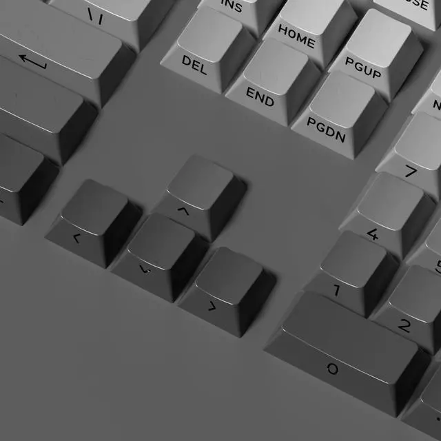 Alt view image 5 of 5 - Glacier Gradient Design, Side Print, Shine Through, PBT Cherry Profile Keycaps for Mechanical Keyboard Compatible with 60%/65%/75%/80%/96%/100% Layout (Gradient Black Side Print)