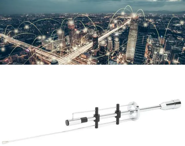 Alt view image 2 of 2 - Car Dual Band Antenna, High Gain 3.5dBi Stainless Steel VHF Antenna for Mobile Radio Signal Reception with PL259 Connector 145MHz 435MHz