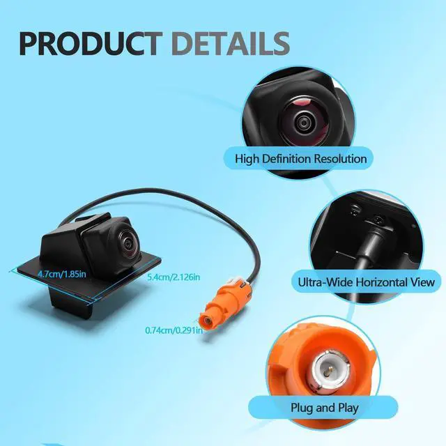 Alt view image 5 of 5 - Backup Camera Compatible with Chevy Malibu 2023 2024 1.5L 4Cyl Replaces 84543080 42861580, Car Rear View Camera, Reverse Parking Assist