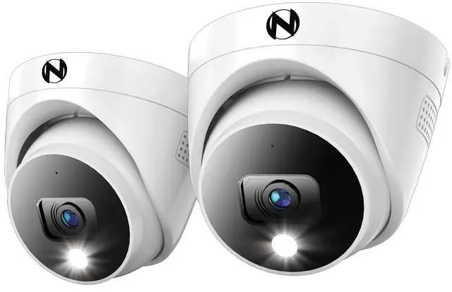 Main image of Night Owl Add On Wired 4K HD Indoor/Outdoor Deterrence Dome Cameras with 2-Way Audio (2 Pack)