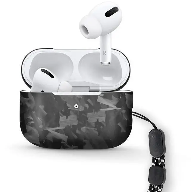Alt view image 2 of 5 - MONOCARBON Real Carbon Fiber Case for Airpods Pro 2nd Generation with Lanyard,AntiScratch Slim Protective Hard Cover for Airpods Pro 2 Compatible with Magsafe Wireless Charg