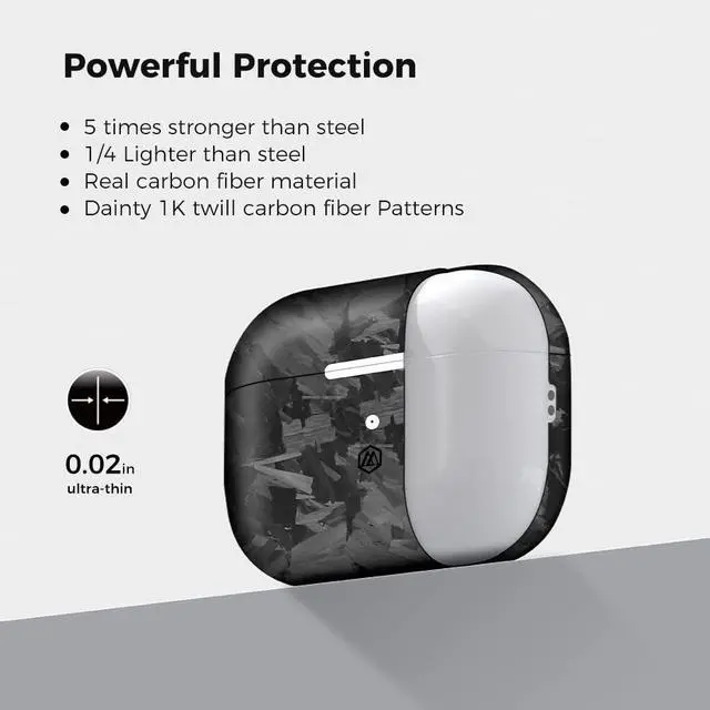 Alt view image 3 of 5 - MONOCARBON Real Carbon Fiber Case for Airpods Pro 2nd Generation with Lanyard,AntiScratch Slim Protective Hard Cover for Airpods Pro 2 Compatible with Magsafe Wireless Charg