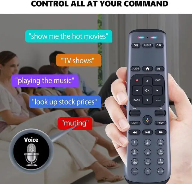 Alt view image 3 of 5 - PZL Replacement for AT&T DirecTV Voice Remote Control, Compatible with RC82V RC83V C71KW-200 C71KW-400 4K Streaming Midea Player Receiver, for Osprey RC4693701/01BR Set-Top Boxes