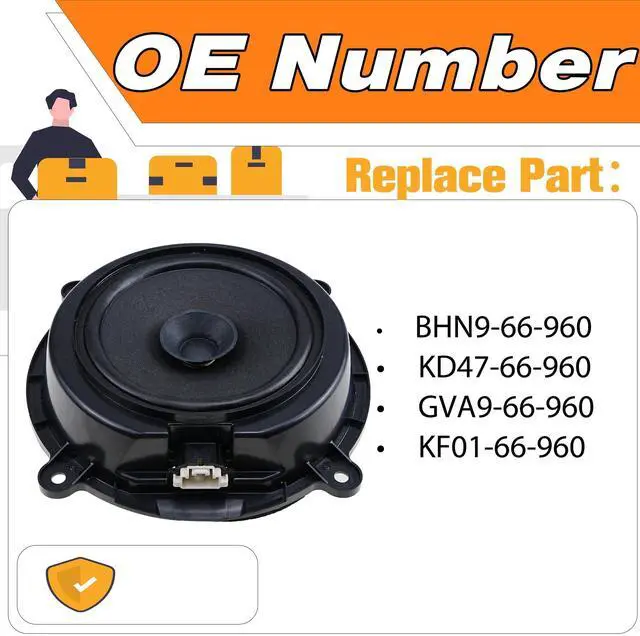 Alt view image 2 of 5 - LEVANLIGHT BHN9-66-960 Speaker Front Door Compatible with 2014 2015 2016 2017 2018 Mazda 3,Mazda 6 CX-5 2013-2016 Replace KF01-66-960