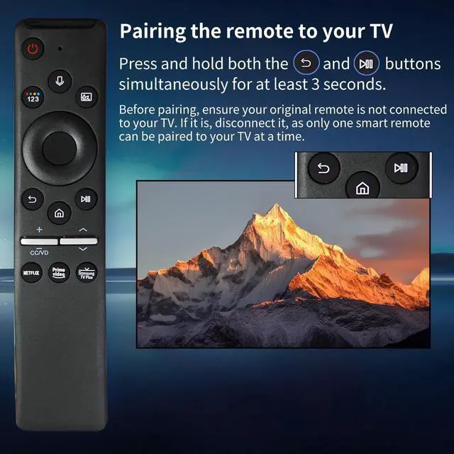 Alt view image 3 of 5 - RIVIERA Pack of 2 Voice Universal Remote Replacement for All Samsung Smart QLED UHD TV Year 2015~2024 1-Year Warranty